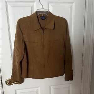 Studio G Tan Silk Jacket size 6